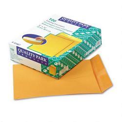 Quality Park Heavyweight Catalog Envelopes, Gummed, Kraft, 28 lb., 9 x 12, 100/Box
