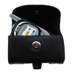 Gomadic Horizontal Leather Case with Belt Clip/Loop for the Kyocera KX444