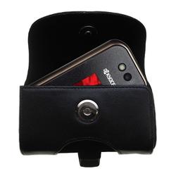 Gomadic Horizontal Leather Case with Belt Clip/Loop for the Kyocera Tempo