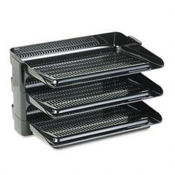 RubberMaid Hot Stack® Starter Set of Three Side Load Trays, Black