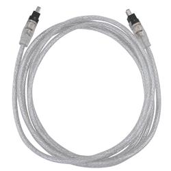 Eforcity IEEE 1394 Firewire Cable, 6' Ft 4x4 Translucent