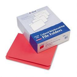 Esselte Pendaflex Corp. Interior Grid File Folders, Top Tab, Straight Cut, Red, Letter, 100/Box