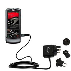 Gomadic International Wall / AC Charger for the Motorola ROKR Z6M - Brand w/ TipExchange Technology