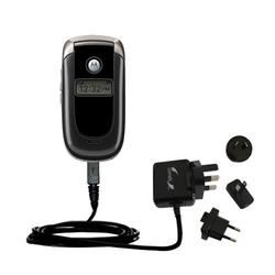 Gomadic International Wall / AC Charger for the Motorola V197 - Brand w/ TipExchange Technology
