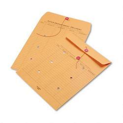 Universal Office Products Interoffice Envelopes, Kraft, String & Button, 10 x 13, 100/Box