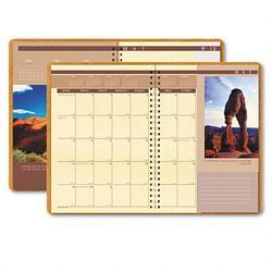 House Of Doolittle Landscapes Weekly/Monthly Unruled Planner, 8 1/2 x 11, Brown