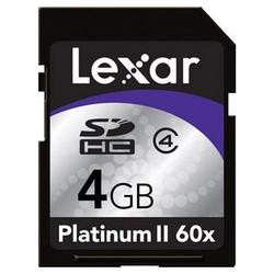 LEXAR MEDIA INC Lexar Media Platinum II 4 GB Secure Digital High Capacity (SDHC) Card - 4 GB