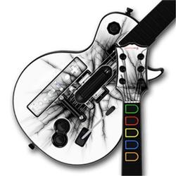WraptorSkinz Lightning Black Skin by TM fits Nintendo Wii Guitar Hero III (3) Les Paul Controller (G