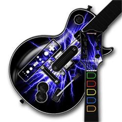 WraptorSkinz Lightning Blue Skin by TM fits Nintendo Wii Guitar Hero III (3) Les Paul Controller (GU