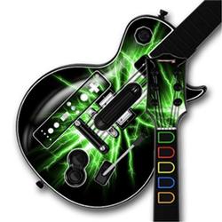 WraptorSkinz Lightning Green Skin by TM fits Nintendo Wii Guitar Hero III (3) Les Paul Controller (G