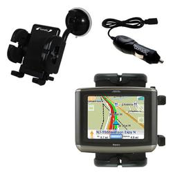 Gomadic Magellan Maestro 3140 Auto Windshield Holder with Car Charger - Uses TipExchange