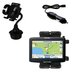 Gomadic Magellan Roadmate 1400 Auto Cup Holder with Car Charger - Uses TipExchange