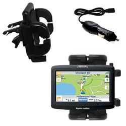 Gomadic Magellan Roadmate 1400 Auto Vent Holder with Car Charger - Uses TipExchange