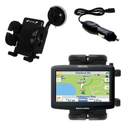 Gomadic Magellan Roadmate 1400 Auto Windshield Holder with Car Charger - Uses TipExchange
