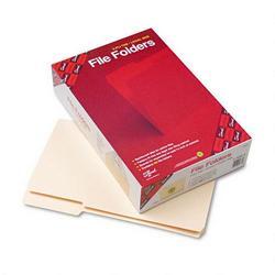 Smead Manufacturing Co. Manila File Folders, Double Ply Top, 1/3 Cut, 3rd Position, Legal, 100/Box