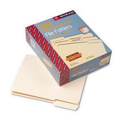 Smead Manufacturing Co. Manila File Folders, Double Ply Top, 1/3 Cut/Assorted, Letter, 100/Box