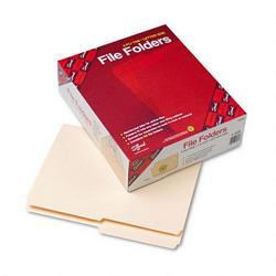 Smead Manufacturing Co. Manila File Folders, Recycled, Double Ply Top, 1/2 Cut/Asst., Letter, 100/Box