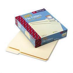 Smead Manufacturing Co. Manila File Folders, Single Ply Top, 1/3 Cut, 3rd Position, Letter, 100/Box