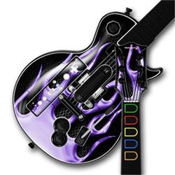 WraptorSkinz Metal Flames Purple Skin by TM fits Nintendo Wii Guitar Hero III (3) Les Paul Controlle