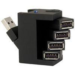 MICROPAC TECHNOLOGIES MicroPac USB-4PSH USB 2.0 Micro 4-Ports Self Powered Mini HUB