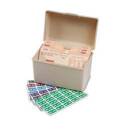 Smead Manufacturing Co. Month Color Assortment End Tab Folder Labels, 250/Month, 3,000/Dispenser Box