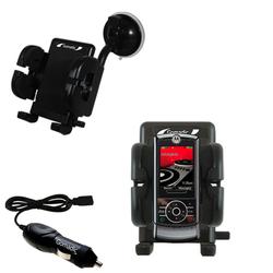 Gomadic Motorola ROKR Z6M Auto Windshield Holder with Car Charger - Uses TipExchange