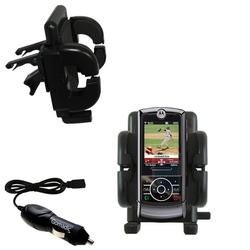 Gomadic Motorola ROKR Z6TV Auto Vent Holder with Car Charger - Uses TipExchange