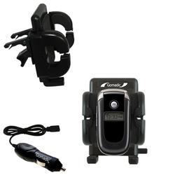 Gomadic Motorola V197 Auto Vent Holder with Car Charger - Uses TipExchange
