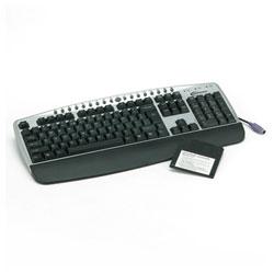 INNOVERA Multimedia Keyboard, Detachable Palm Rest, 18w x 6 7/8d x 1 5/8h, Silver/Black