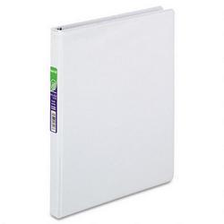 Samsill Corporation Non Stick Round Ring Poly View Binder for 11 x 8 1/2 Sheets, 1/2 Cap., White