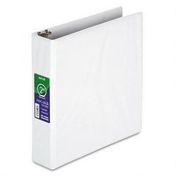 Samsill Corporation Non Stick Round Ring Poly View Binder for 11 x 8 1/2 Sheets, 2 Cap., White