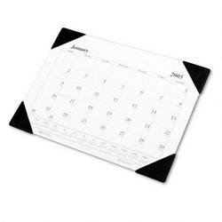 House Of Doolittle Nonrefillable 4 Corner Dated 12 Month Desk Pad Calendar Holder, 18 1/2x13, Black