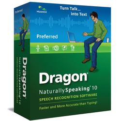 NUANCE COMMUNICATIONS Nuance Dragon NaturallySpeaking v.10.0 Preferred with Noise-canceling Headset Microphone - Complete Product - Standard - 1 User - Retail - PC (A109A-X00-10.0)