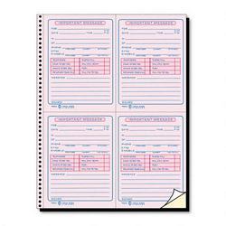 Tops Business Forms Phone Message Book, Fax/Mobile Section, 5 1/2x3 3/16 Form, 4/Page, 200 Sets/Book