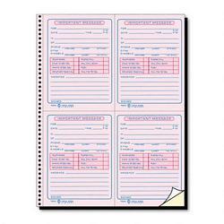Tops Business Forms Phone Message Book, Fax/Mobile Section, 5 1/2x3 3/16 Form, 4/Page, 400 Sets/Book