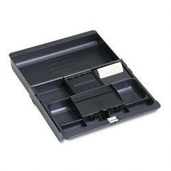 3M Plastic Desk Drawer Organizer Tray with 4 Post It Dispensers, Adjustable, Black