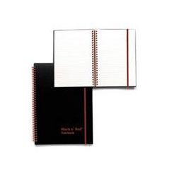 JOHN DICKINSON STATIONERY LTD. Polypropylene Twinwire Wirebound Notebook, Black, 8 1/4 x 5 7/8