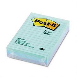 3M Post it® Aquatic Color Ruled Notes, 4 x 6 Size, 3 Pads/Pack