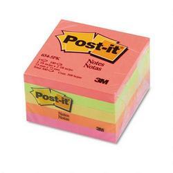 3M Post it® Neon Color Note Pads, 3 x 3 Size, 5 Pads/Pack