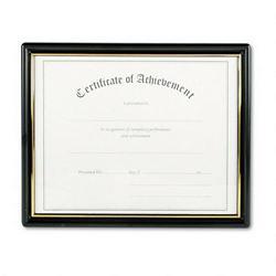 Nu-Dell Pre Framed Award Certificate of Achievement, Black with Gold Trim, 8 1/2 x 11