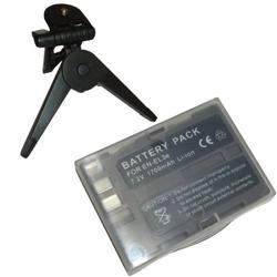 HQRP Premium Battery for Nikon D80 Digital Camera + Black Mini Tabletop Tripod