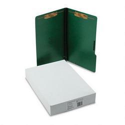 S And J Paper/Gussco Manufacturing Pressboard Folios with 2 Fasteners & Elastic Closure, Legal, Forest Green, 15/Box