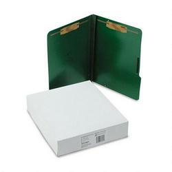 S And J Paper/Gussco Manufacturing Pressboard Folios with 2 Fasteners & Elastic Closure, Letter, Forest Green, 15/Box