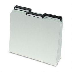 Smead Manufacturing Co. Pressboard Insertable Metal Tab Folders, Letter, 1/3 Cut, Gray Green, 25/Box