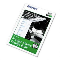 Rediform Office Products Prestige™ Money Receipt Books, Triplicate Carbonless, Hardcover, 200 Sets/Black