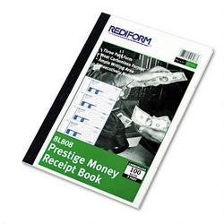 Rediform Office Products Prestige™ Money Receipt Books, Triplicate Carbonless, Softcover, 100 Sets/Black