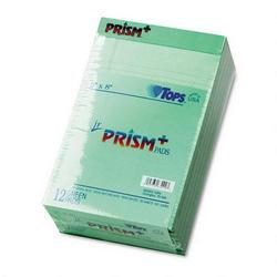 Tops Business Forms Prism™ Plus Jr. Legal Rule Writing Pads, 5x8, Pastel Green, 50 Sheets/Pad, 12/Pack