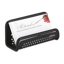 Rolodex Corporation Punched Metal And Wire Business Card Holder, Black