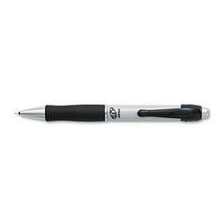 Pilot Corp. Of America Q7 Retractable Gel Ink Roller Ball Pen, Fine Point, Silver Barrel, Black Ink