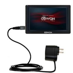 Gomadic Rapid Wall / AC Charger for the Cowon Q5W - Brand w/ TipExchange Technology